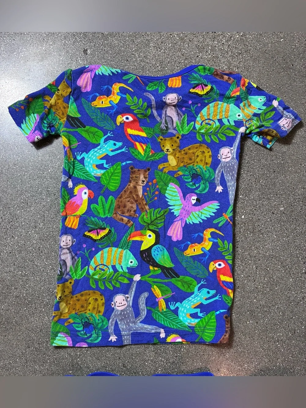 Little Sleepies Jungle Jams Treetop Tails 2T Short Sleeve Top Bamboo Pajamas